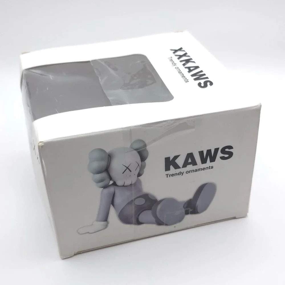 XXKAWS Trendy Ornaments Figure Art Gray New Open Box XX‎ KAWS